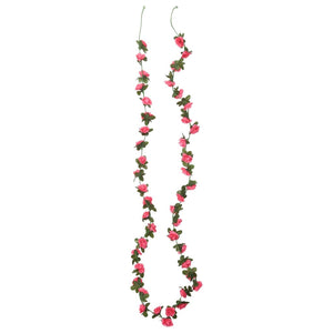 vidaXL Guirlandes de fleurs 6 pcs Rose 240 cm