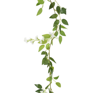 vidaXL Guirlandes de fleurs 6 pcs Blanc 200 cm
