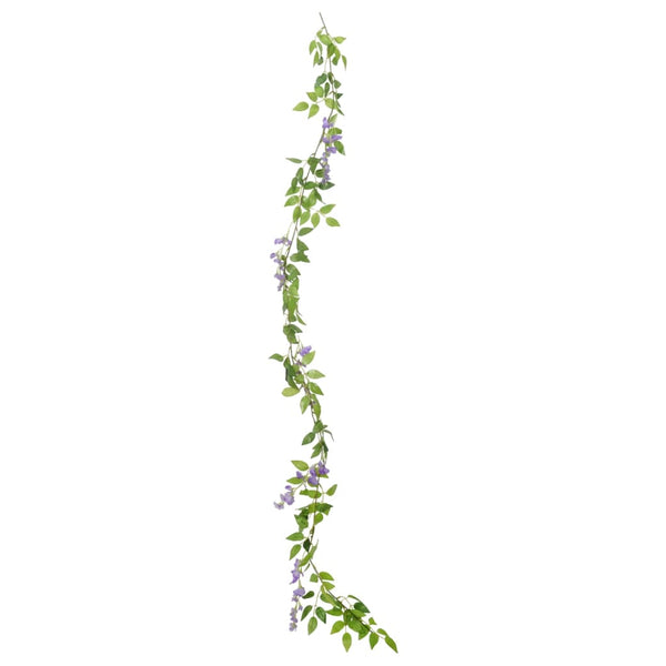 vidaXL Guirlandes de fleurs Fleurs 6 pcs Violettes 200 cm