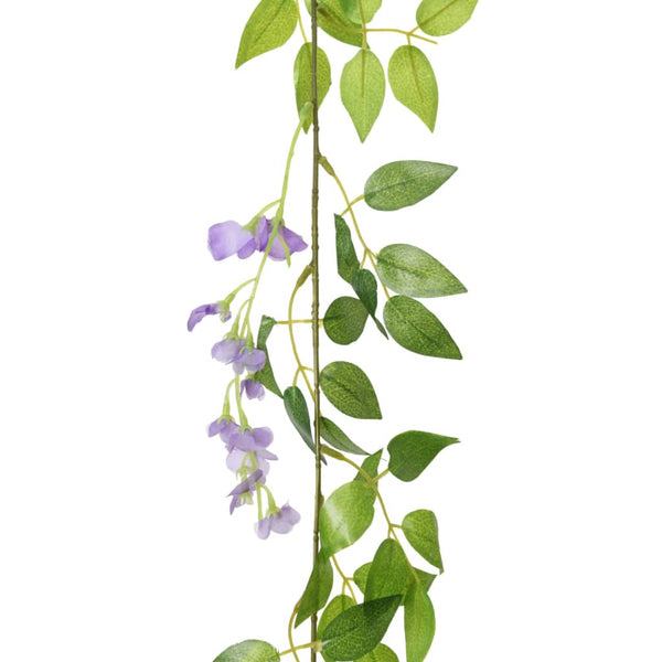 vidaXL Guirlandes de fleurs Fleurs 6 pcs Violettes 200 cm
