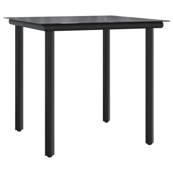 3-teilige Garten Essgruppe Schwarz