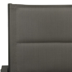 vidaXL Ensemble de salle à manger de jardin 7 pcs Noir Acier et textilène