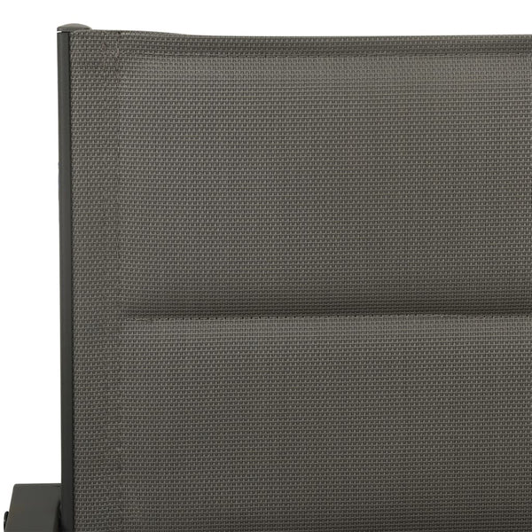 vidaXL Ensemble de salle à manger de jardin 7 pcs Noir Acier et textilène