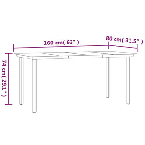 vidaXL Ensemble de salle à manger de jardin 7 pcs Noir Acier et textilène
