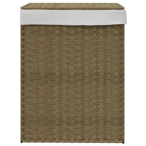 Wäschekorb mit Deckel Poly Rattan 46x33x60 cm
