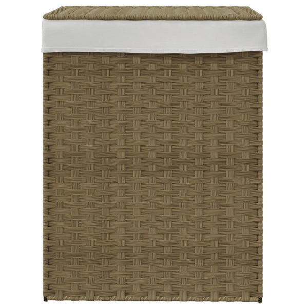 Wäschekorb mit Deckel Poly Rattan 46x33x60 cm