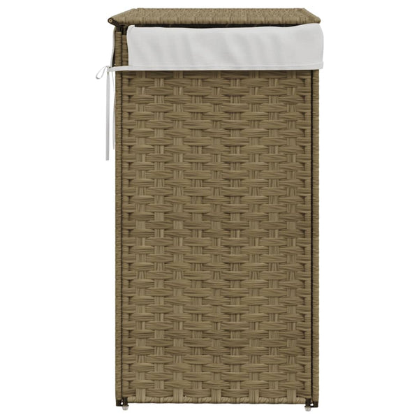 Wäschekorb mit Deckel Poly Rattan 46x33x60 cm