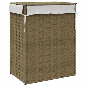 Wäschekorb mit Deckel Poly Rattan 46x33x60 cm