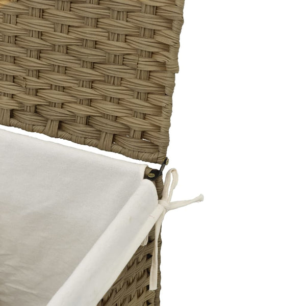 Wäschekorb mit Deckel Poly Rattan 46x33x60 cm