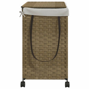 Rattan Wäschekorb mit Rollen