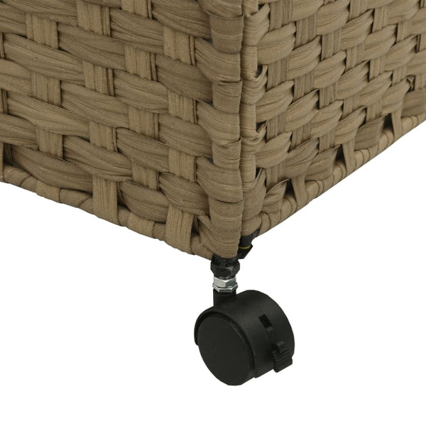 Rattan Wäschekorb mit Rollen