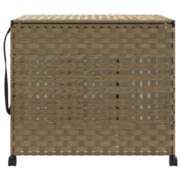 Rattan Wäschekorb mit Rollen