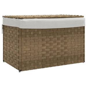 Wäschekorb mit Deckel Poly Rattan 55,5x35x34 cm