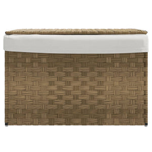 Wäschekorb mit Deckel Poly Rattan 55,5x35x34 cm