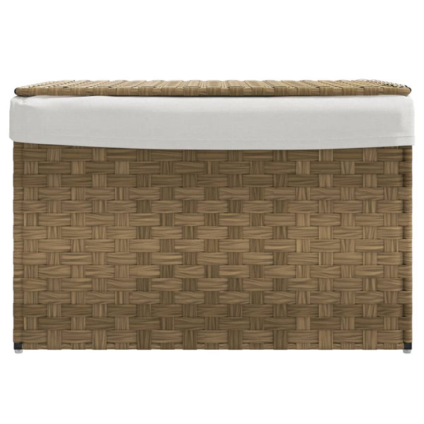 Wäschekorb mit Deckel Poly Rattan 55,5x35x34 cm