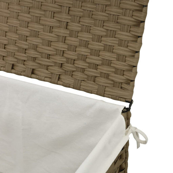 Wäschekorb mit Deckel Poly Rattan 55,5x35x34 cm