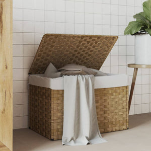 Wäschekorb mit Deckel Poly Rattan 55,5x35x34 cm