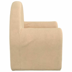 vidaXL Canapé Enfant Crème Peluche Douce