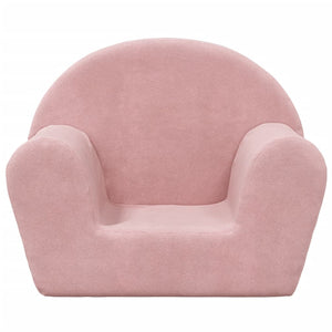 vidaXL Canapé enfant rose peluche douce
