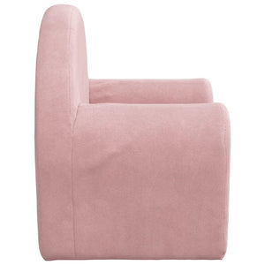 vidaXL Canapé enfant rose peluche douce