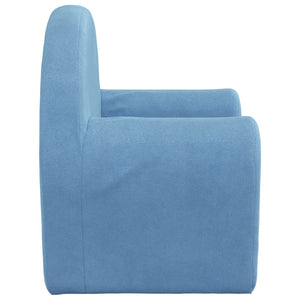 Blaues Kinder Schlafsofa aus Plüsch