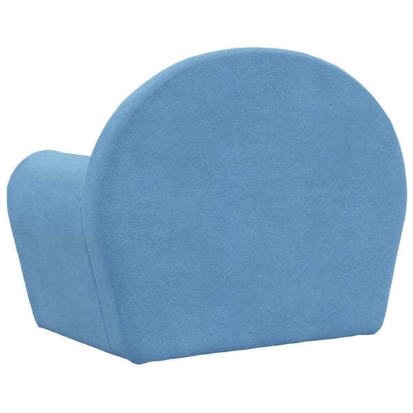 Blaues Kinder Schlafsofa aus Plüsch