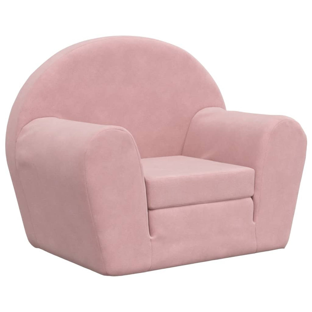 Rosa Kinder Schlafsofa Weich Plüsch