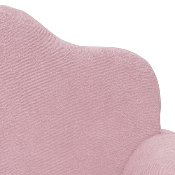 Kindersofa 2-Sitzer Rosa Plüsch