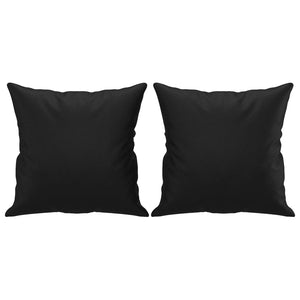 vidaXL Canapé 3 places avec coussins décoratifs Noir 180 cm Similicuir