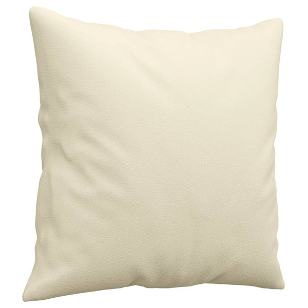 3-Sitzer Sofa Creme Kunstleder 180cm