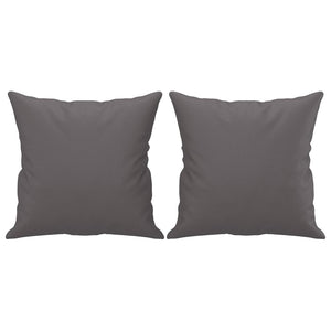 vidaXL Canapé 3 places avec oreillers décoratifs Gris 180 cm Similicuir
