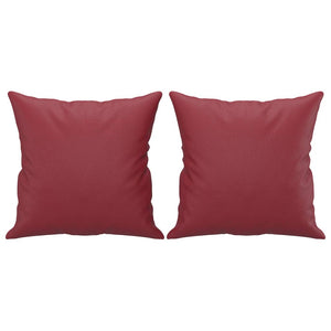 Weinrotes 3-Sitzer Sofa 180cm Kunstleder