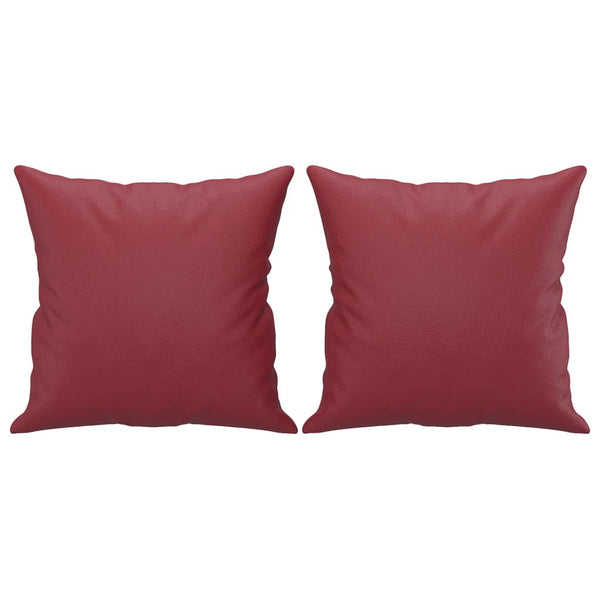 Weinrotes 3-Sitzer Sofa 180cm Kunstleder