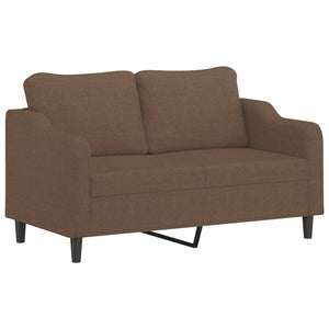 Braunes 2-Sitzer Sofa mit Zierkissen