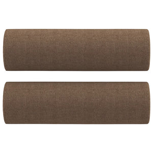 Braunes 2-Sitzer Sofa mit Zierkissen