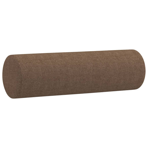Braunes 2-Sitzer Sofa mit Zierkissen