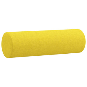Hellgelbes 2-Sitzer Sofa mit Zierkissen
