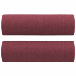 vidaXL Canapé à 2 places avec oreillers décoratifs rouge bordeaux 140 cm tissu