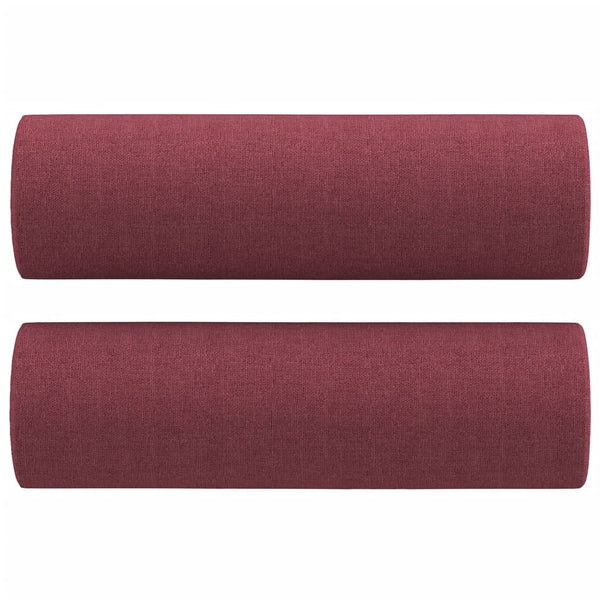 vidaXL Canapé à 2 places avec oreillers décoratifs rouge bordeaux 140 cm tissu
