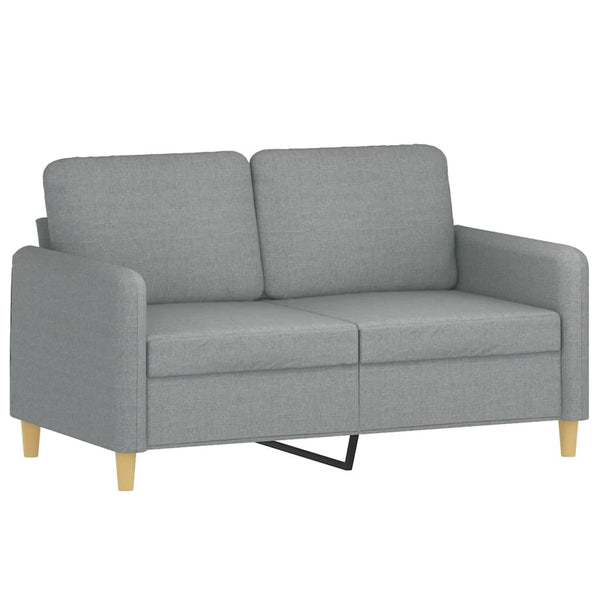 Hellgraues 2-Sitzer Sofa mit Kissen