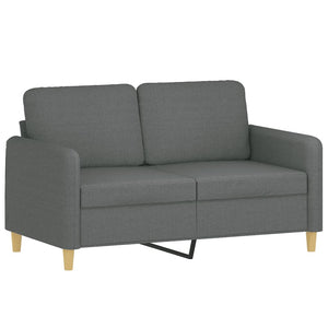 Dunkelgraues 2-Sitzer Sofa mit Zierkissen