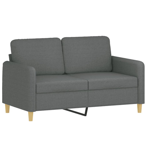 Dunkelgraues 2-Sitzer Sofa mit Zierkissen