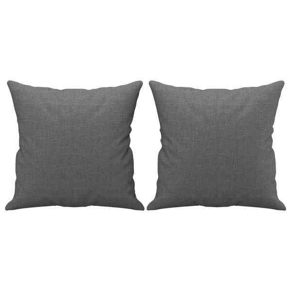 Dunkelgraues 2-Sitzer Sofa mit Zierkissen