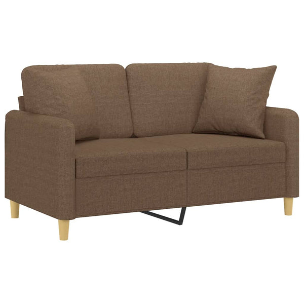 2-Sitzer Sofa Braun mit Kissen