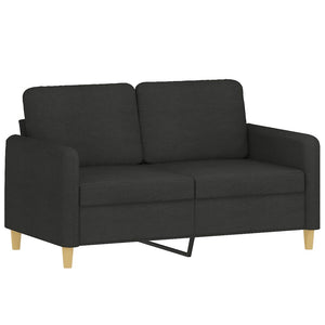 Schwarzes 2-Sitzer Sofa 120cm mit Kissen