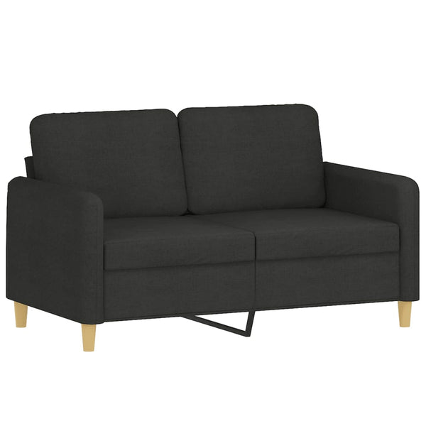 Schwarzes 2-Sitzer Sofa 120cm mit Kissen