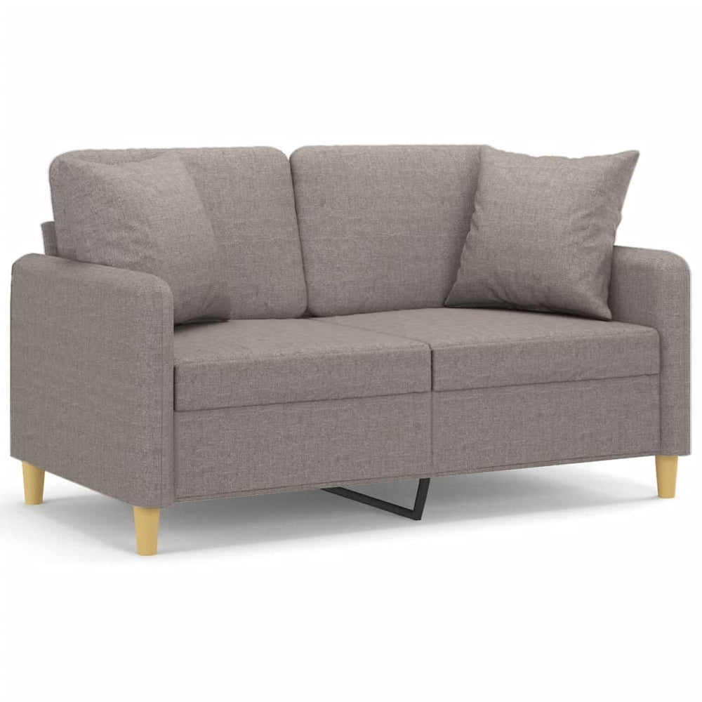 2-Sitzer Sofa Taupe Stoff 120cm