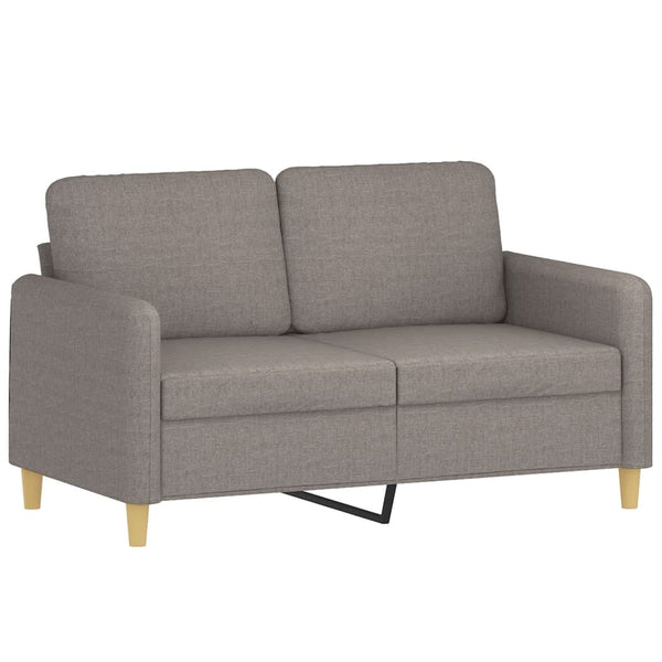 vidaXL Canapé 2 places avec coussins décoratifs Taupe 120 cm Tissu