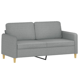 2-Sitzer Sofa Hellgrau mit Kissen