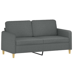 Dunkelgraues 2-Sitzer Sofa mit Kissen